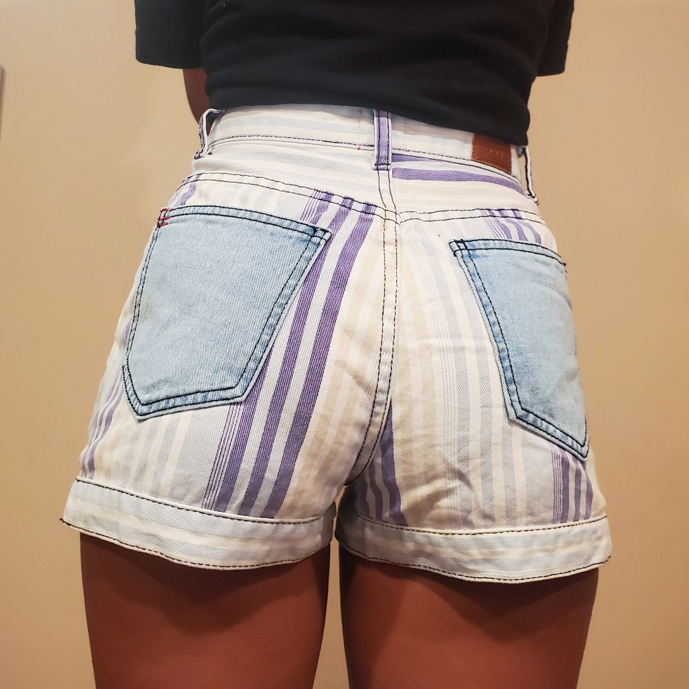 Striped BDG high rise shorts